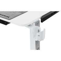 ULTRADESK Herní stůl WINGER - bílý, 111x155x60 cm, 75-122 cm, elektricky nastavitelná výšk (9)