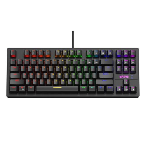 Marvo KG901, klávesnice CZ/SK, herní, modré spínače typ drátová (USB), černá, mechanická,