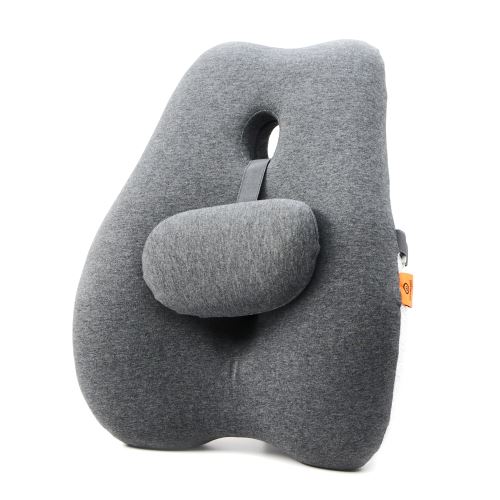 Bederní opěrka, ergonomický, šedá, paměťová pěna, Powerton