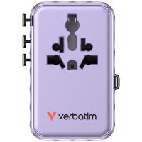 VERBATIM 30193 - Cestovní adaptér univerzální Charge ,n Travel 2x USB-C 2X USB-A + 1x inte (1)
