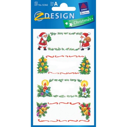 AVERY Z-DESIGN Vánoční jmenovky na ruční popis - 52362