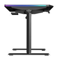 ULTRADESK Herní stůl QUEST, 140x70cm, 72-120cm, černá-černá (13)