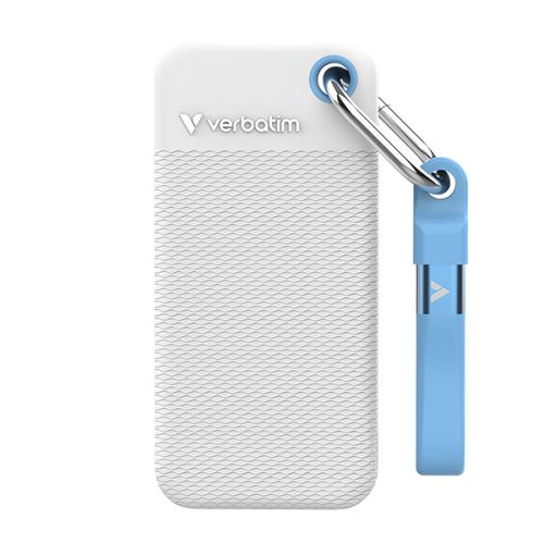 VERBATIM 32320 - 1000GB SSD Externí Pocket SSD letní edice bílý obsahuje 2x gumový kryt