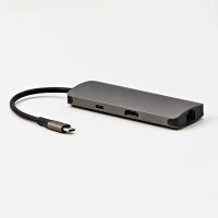 USB 3.1 Type-C Dokovací stanice šedá, All New, HDMI, RJ45, microSD, USB C (PD), 2x USB3.0 USB 3.1 Type-C Dokovací stanice šedá, All New, HDMI, RJ45, microSD, USB C (PD), 2x USB3.0