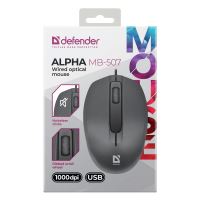 Myš drátová, Defender Alpha MB-507, černá, optická, 1000DPI (4)