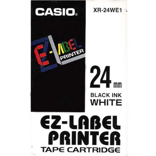 CASIO XR-24WE1, černý tisk/bílý podklad, nelaminovaná, 8m, 24mm