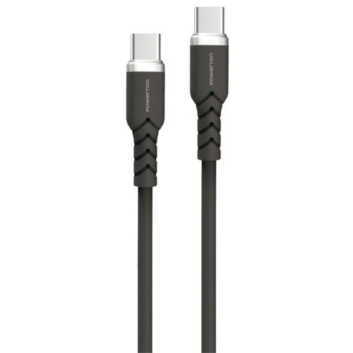 Powerton ENERGY DARK EDITION Kabel USB-C, 60W, 1m, silikonový, černý
