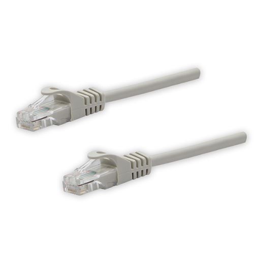 Síťový LAN kabel UTP patchcord, Cat.5e, RJ45 samec - RJ45 samec, 3 m, nestíněný, šedý, čis