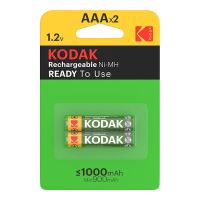 Baterie nabíjecí Ni-MH, tužková, AAA, 1.2V, Kodak, blistr, 2-pack, KOD-REC001, 1000 mAh Baterie nabíjecí Ni-MH, tužková, AAA, 1.2V, Kodak, blistr, 2-pack, KOD-REC001, 1000 mAh
