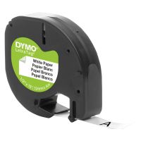 DYMO 59421, S0721510, černý tisk/bílý podklad, 4m, 12mm, LetraTag papírová páska (1)