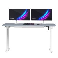 ULTRADESK Herní stůl QUEST, 140x70cm, 72-120cm, bílá-šedá (8)