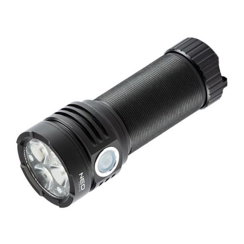 LED dobíjecí baterka, 1x4000 mAh, hliník, černá, funkce zoom, 3 druhy svícení,IPX4, USB do