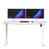 ULTRADESK Herní stůl QUEST, 140x70cm, 72-120cm, bílá-bílá (8)