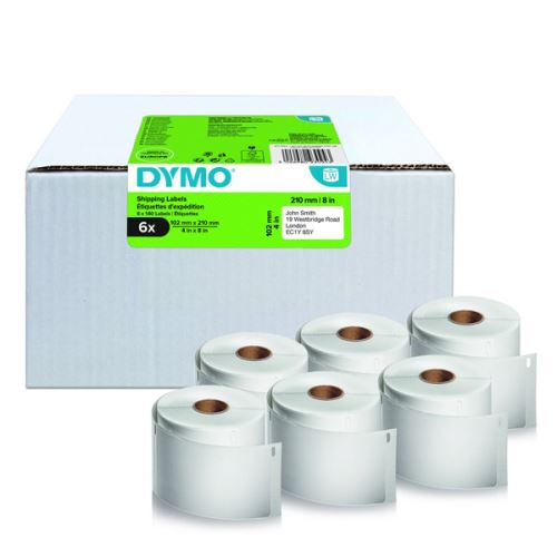DYMO papírové štítky 210mm x 102mm, bílé, pro DHL, 6 x 140 ks, 2177565