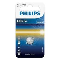 Baterie lithiová, CR1220, CR1220, 3V, PHILIPS, blistr, 1-pack, CR1220/00B, knoflíková,38 m