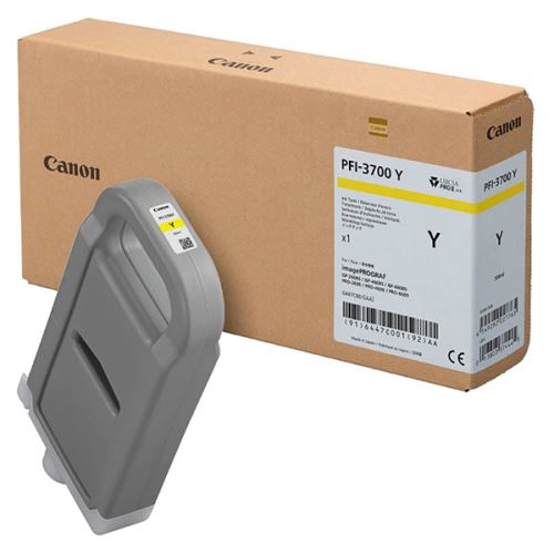 Canon originální ink PFI-3700 Y, 6447C001, yellow, 700ml