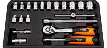 Sada nástrčných klíčů, 10-230, 20 ks, velikost 1/4, kufřík,, NEO TOOLS (2)