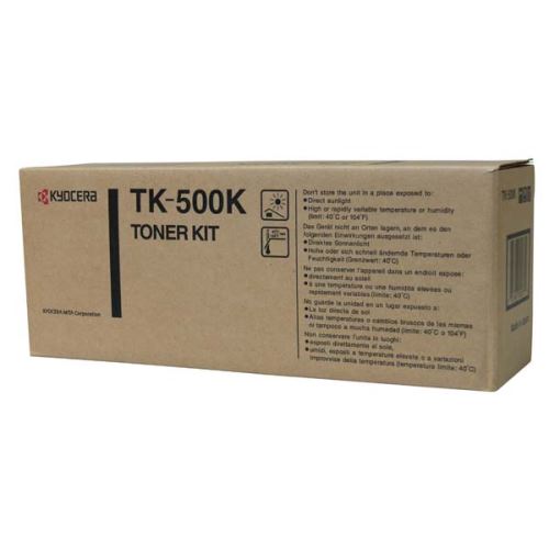 KYOCERA originální toner TK500K, black, 8000str., garanční pečeť Janus