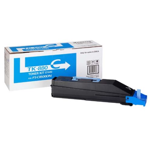 KYOCERA originální toner TK880C, 1T02KACNL0, cyan, 18000str.