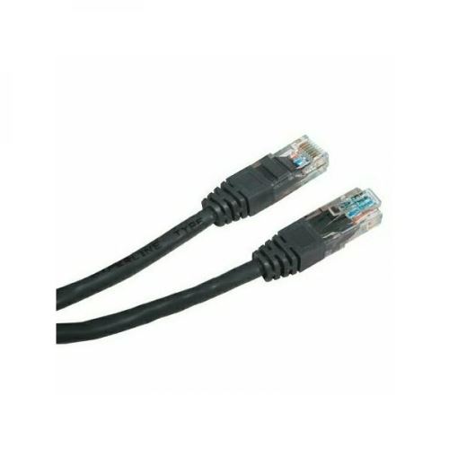Síťový LAN kabel UTP patchcord, Cat.5e, RJ45 samec - RJ45 samec, 0.5 m, nestíněný, černý,