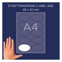 AVERY Samolepicí jmenovky oval 85x50mm 10Etiket na A4, 20A4 (1)