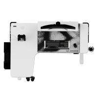 ULTRADESK Herní stůl WINGER - bílý, 111x155x60 cm, 75-122 cm, elektricky nastavitelná výšk (5)