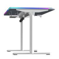 ULTRADESK Herní stůl QUEST, 140x70cm, 72-120cm, bílá-šedá (12)