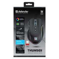 Myš bezdrátová, Defender THUNDER GM-213, černá, optická, 1600DPI (4)