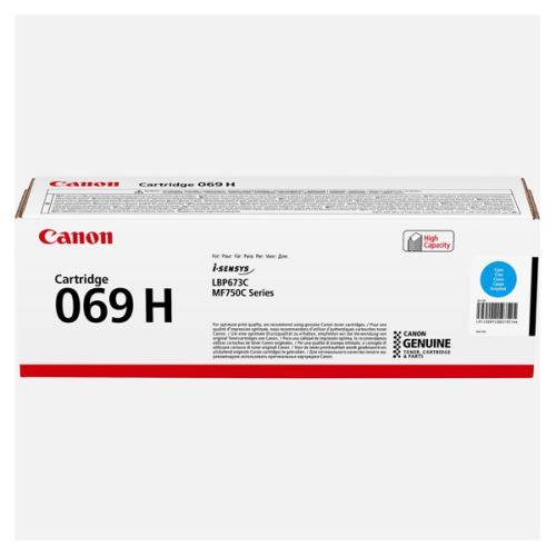 CANON originální toner 069 H C, 5097C002, cyan, 5500str., high capacity