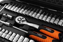 Sada nástrčných klíčů, 10-232, 38 ks, velikost 1/4, kufřík,, NEO TOOLS (2)
