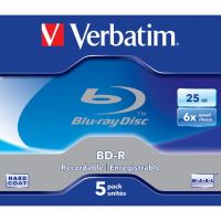 VERBATIM 43715 - BD-R Single Layer 25GB jewel box 6x 5-pack pro archivaci dat