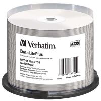 VERBATIM 43755 - DVD-R DataLifePlus Wide Thermal Printable - No ID Brand 4.7GB 16x spin