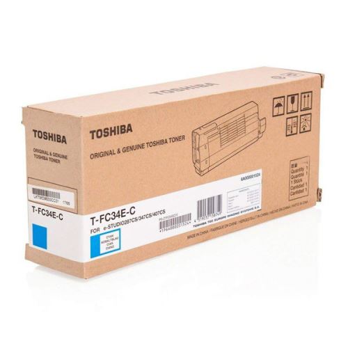 TOSHIBA originální toner T-FC34EC, 6A000001524, 6A000001809, cyan, 11500str.