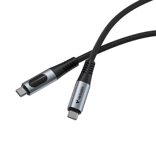 VERBATIM 31848 - 100W USB kabel USB C samec - USB C samec 1.2m černý box