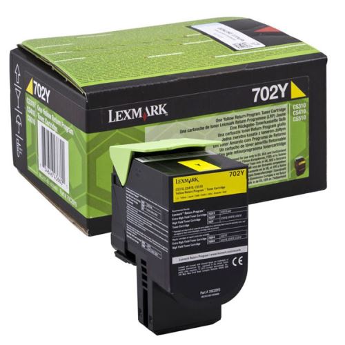 LEXMARK originální toner 70C2XY0, yellow, 4000str., extra high capacity, return
