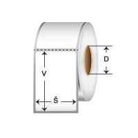 Etikety na roli bílá matná 100x100mm, 500ks dutinka 40mm (2)