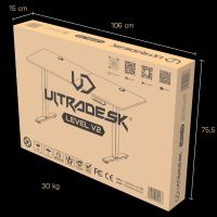 ULTRADESK Herní stůl LEVEL V2, 140x68cm, 72-117cm, elektricky nastavitelná výška, bez podl (4)