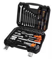 Sada nástrčných klíčů, 10-206, 100 ks, velikost 1/4 a 1/2, kufřík,, NEO TOOLS