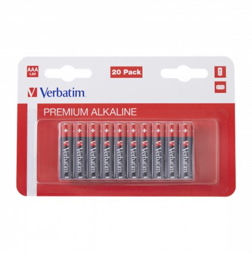 VERBATIM 49876 - AAA (LR03) Baterie alkalická 1.5V blistr 20-pack