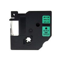 Alternativní páska DYMO 40919, S0720740, 9 mm x 7 m černý tisk / zelený podklad