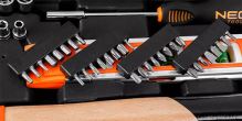 Sada nářadí, 10-200, 60 ks, velikost 1/4, kufřík,, NEO TOOLS (7)