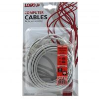 Síťový LAN kabel UTP patchcord, Cat.5e, RJ45 samec - RJ45 samec, 5 m, nestíněný, šedý, Log (3)
