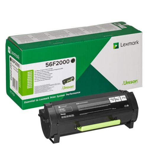 LEXMARK originální toner 56F2000, black, 6000str., return