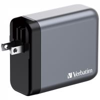VERBATIM 32203 - 140 W GaN cestovní nabíječka do sítě USB 3.0 USB C šedá vyměnitelné vidli (2)
