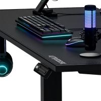 ULTRADESK Herní stůl VORTEX, 140,5x70cm, 72-122cm, bílý (18)