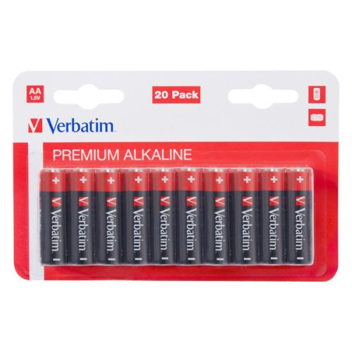 VERBATIM 49877 - AA-LR6 Mignon Baterie alkalická 1.5V blistr 20-pack