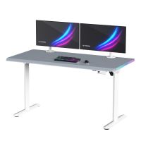 ULTRADESK Herní stůl QUEST, 140x70cm, 72-120cm, bílá-šedá (7)