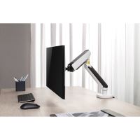 Polohovatelný držák ULTRADESK OFFSHOOT Single pro monitor, 9KG, svorka a průchodka stolu, (18)