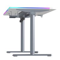 ULTRADESK Herní stůl QUEST, 140x70cm, 72-120cm, šedá-bílá (12)