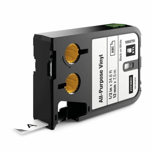 DYMO 1868751, černý tisk/bílý podklad, 7m, 12mm, XTL vinylová univerzální